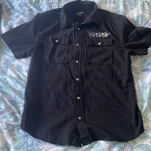 True Religion Black Short Sleeve Shirt